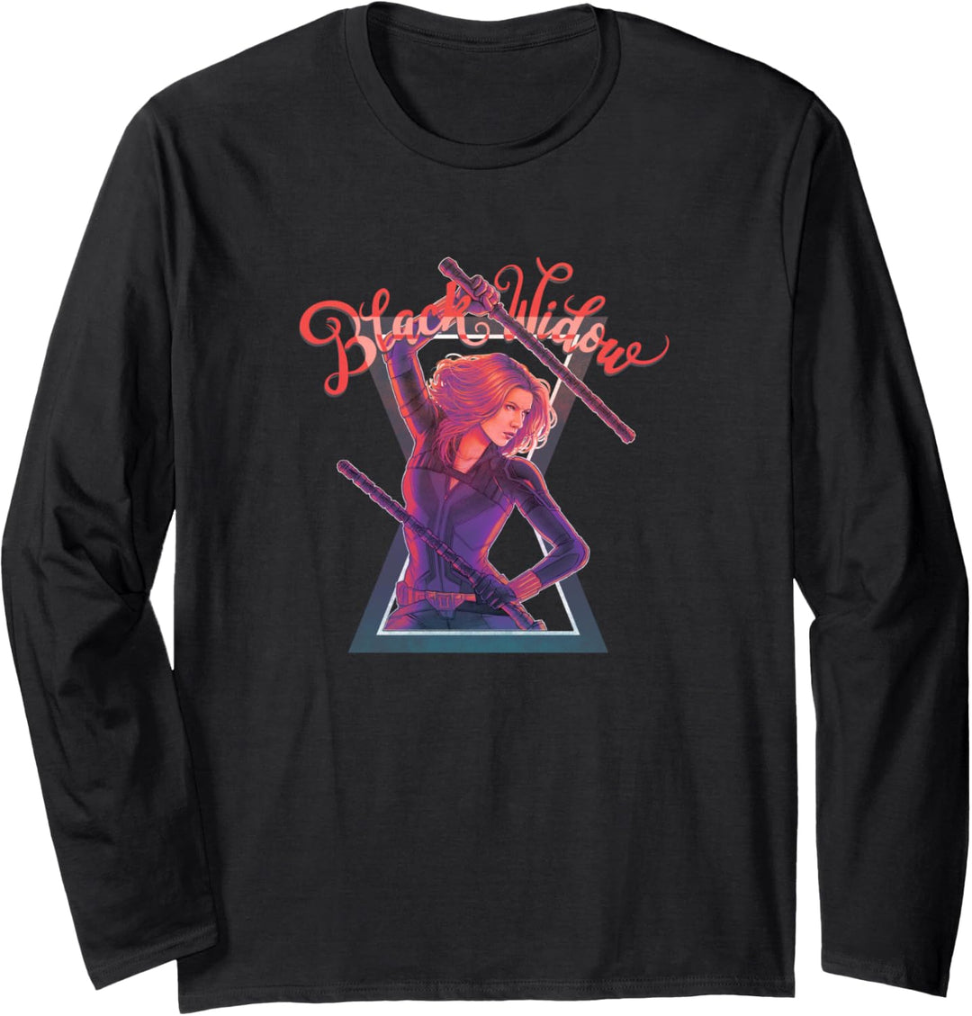 Marvel Black Widow Action Shot Langarmshirt