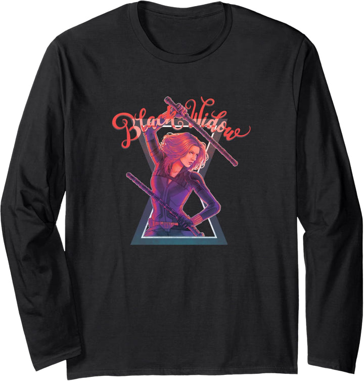 Marvel Black Widow Action Shot Langarmshirt