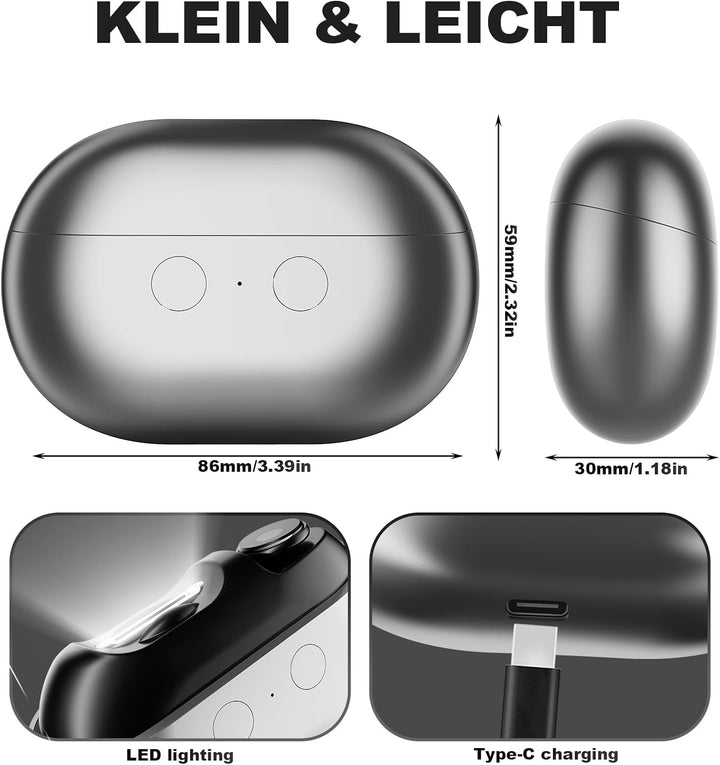 3-in-1 Elektrischer Nagelknipser with LED, Multi-functional Electric Nagelfeile Polieren, Wiederaufl