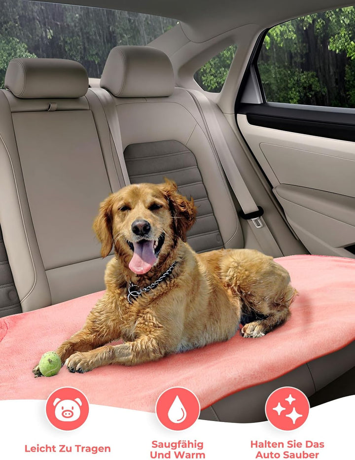 Hundebademantel Schnell Trocknend Badetuch aus Mikrofaser, Einstellbar Hundehandtuch mit Klettversch