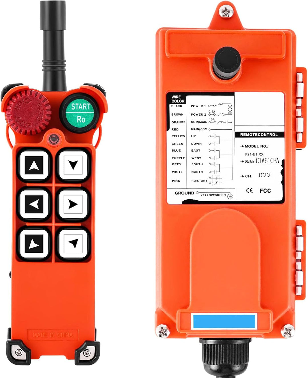 MXBAOHENG Drahtlose Kransteuerung 24V Hoist Fernbedienung Industrielle elektrische Hebezeuge Fernbed