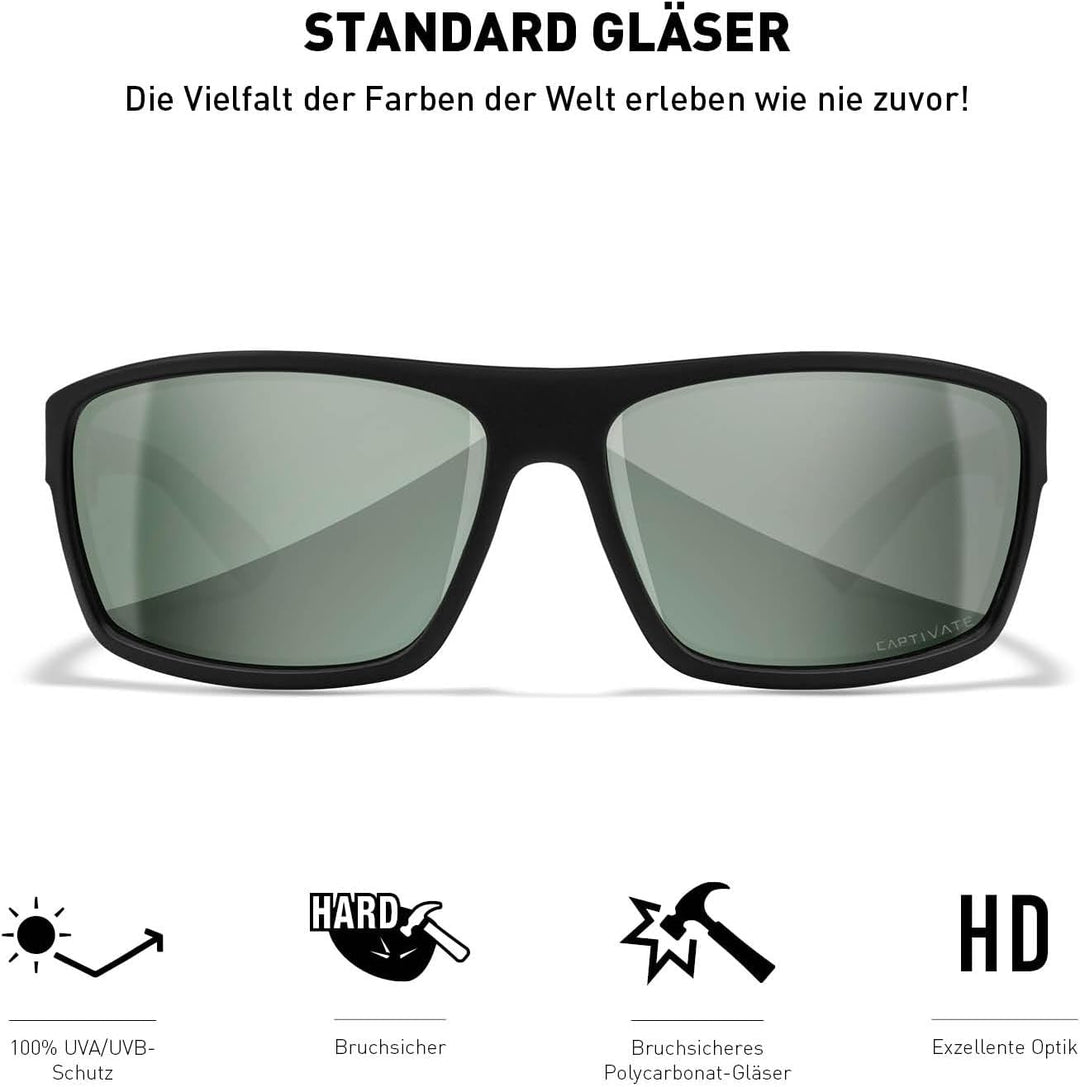 Wiley X | WX PEAK | Sonnenbrille Herren | Sonnenbrille Verspiegelt | Ideal bei Outdoor-Aktivitäten |