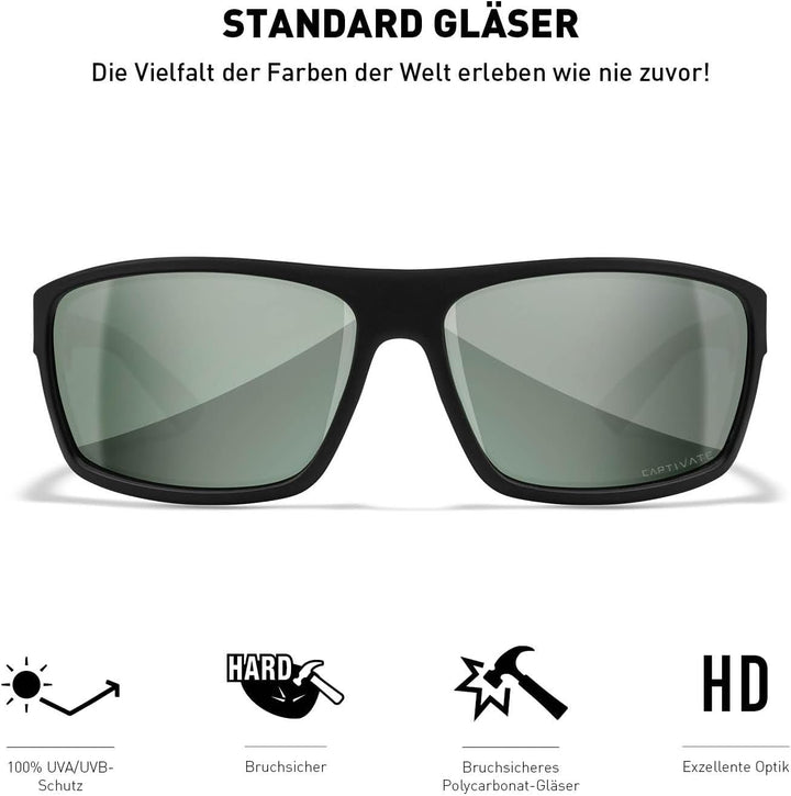 Wiley X | WX PEAK | Sonnenbrille Herren | Sonnenbrille Verspiegelt | Ideal bei Outdoor-Aktivitäten |