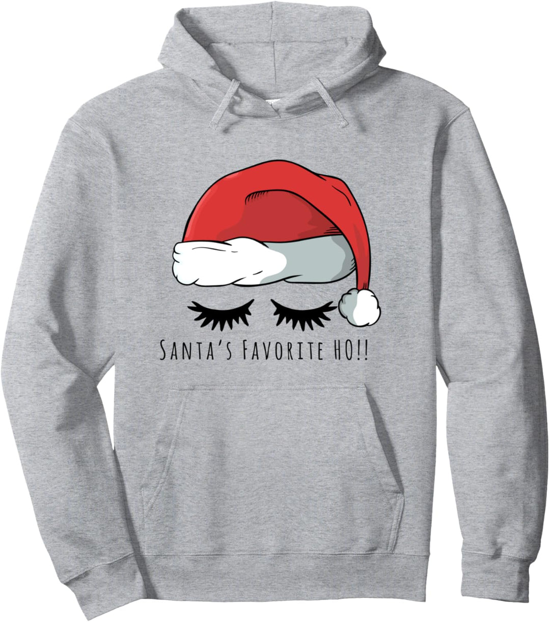 Weihnachtspaar mit Aufschrift "Santa's Favorite Ho Pullover Hoodie