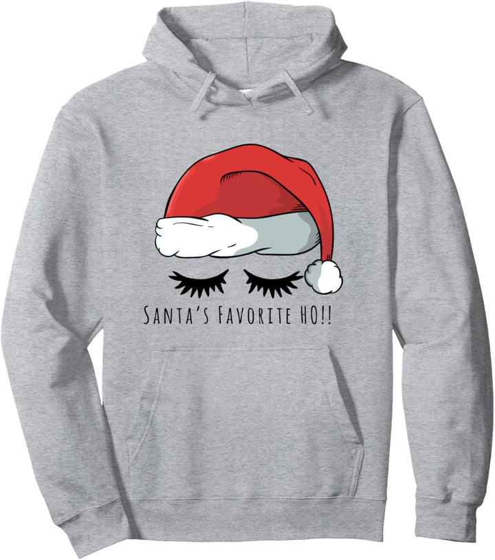 Weihnachtspaar mit Aufschrift "Santa's Favorite Ho Pullover Hoodie
