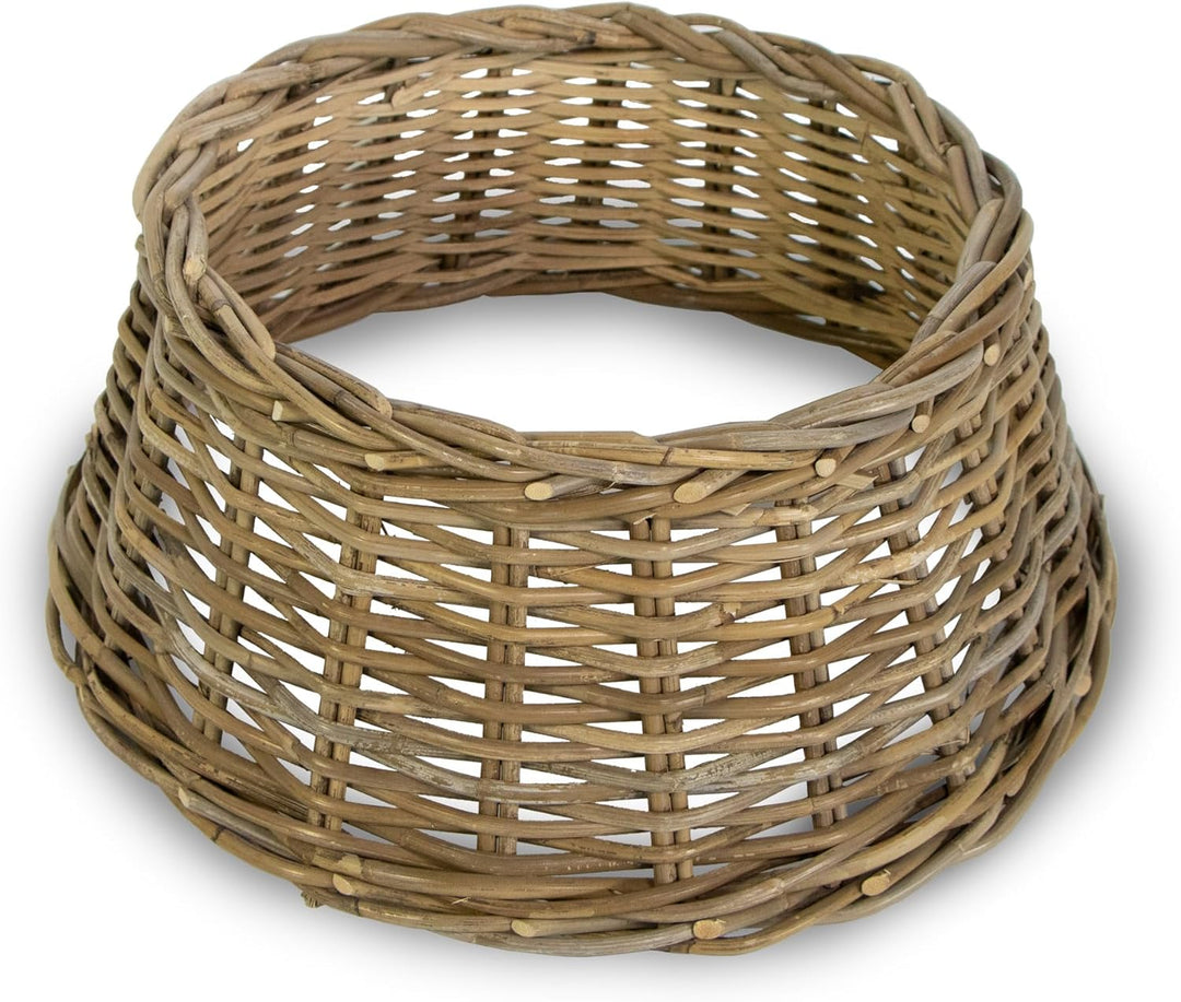 mgc24 Weihnachtsbaumring Rattan, handgefertigter Weihnachtsbaumrock aus Naturgeflecht, Hülle für Wei