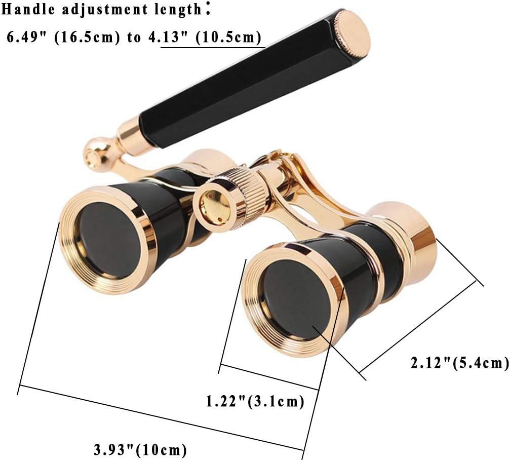 Aroncent Classic Fernglas kompakte Ferngläser - 3 X 25 Herren Damen Foldable Opera Glasses Metall Te