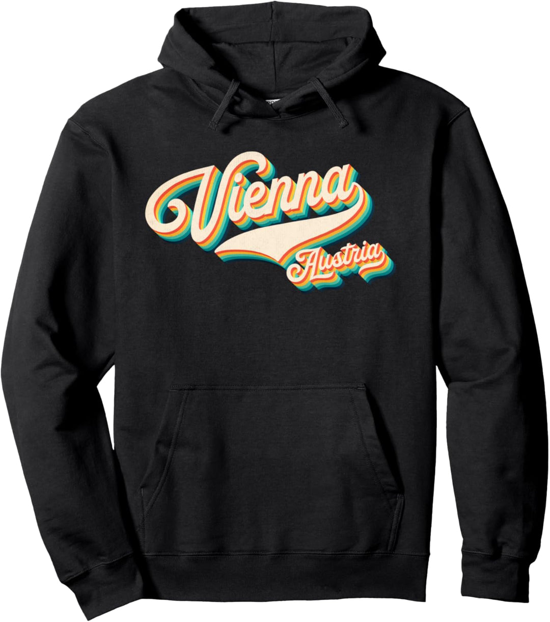 70s Vintage Retro Vienna Austria Throwback Gift Pullover Hoodie