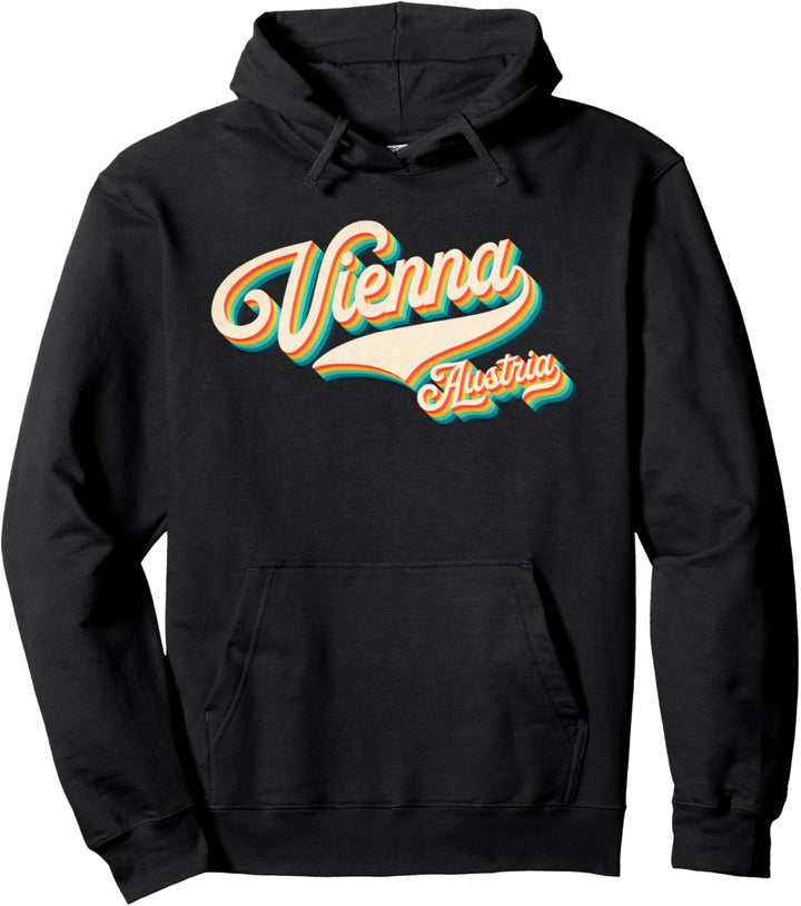 70s Vintage Retro Vienna Austria Throwback Gift Pullover Hoodie
