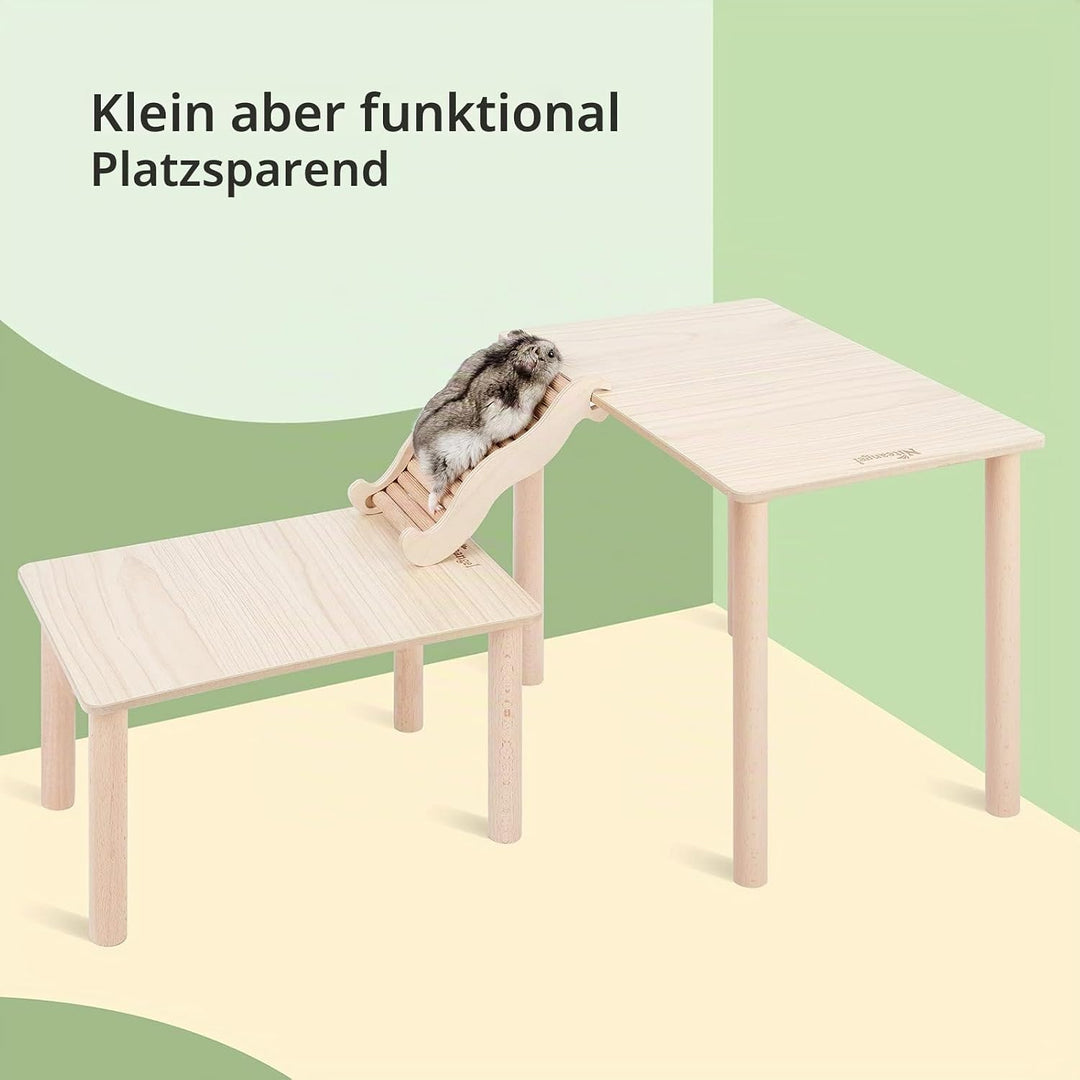 Niteangel Hamster-Spielplattform aus Holz für syrische Zwerghamster, Rennmäuse, Mäuse, Degus oder an