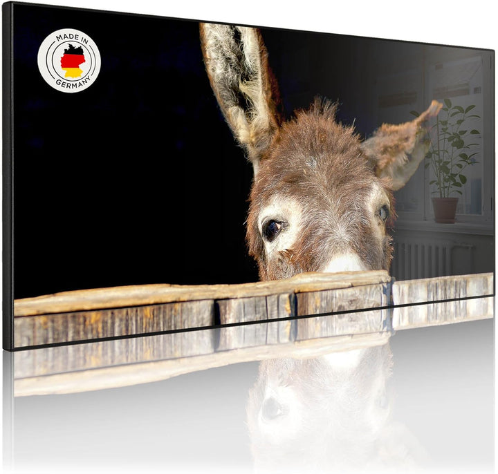 banjado Magnettafel schwarz 78 x 37cm / Magnetwand Metall/Magnetpinnwand als Memoboard/Pinnwand Magn