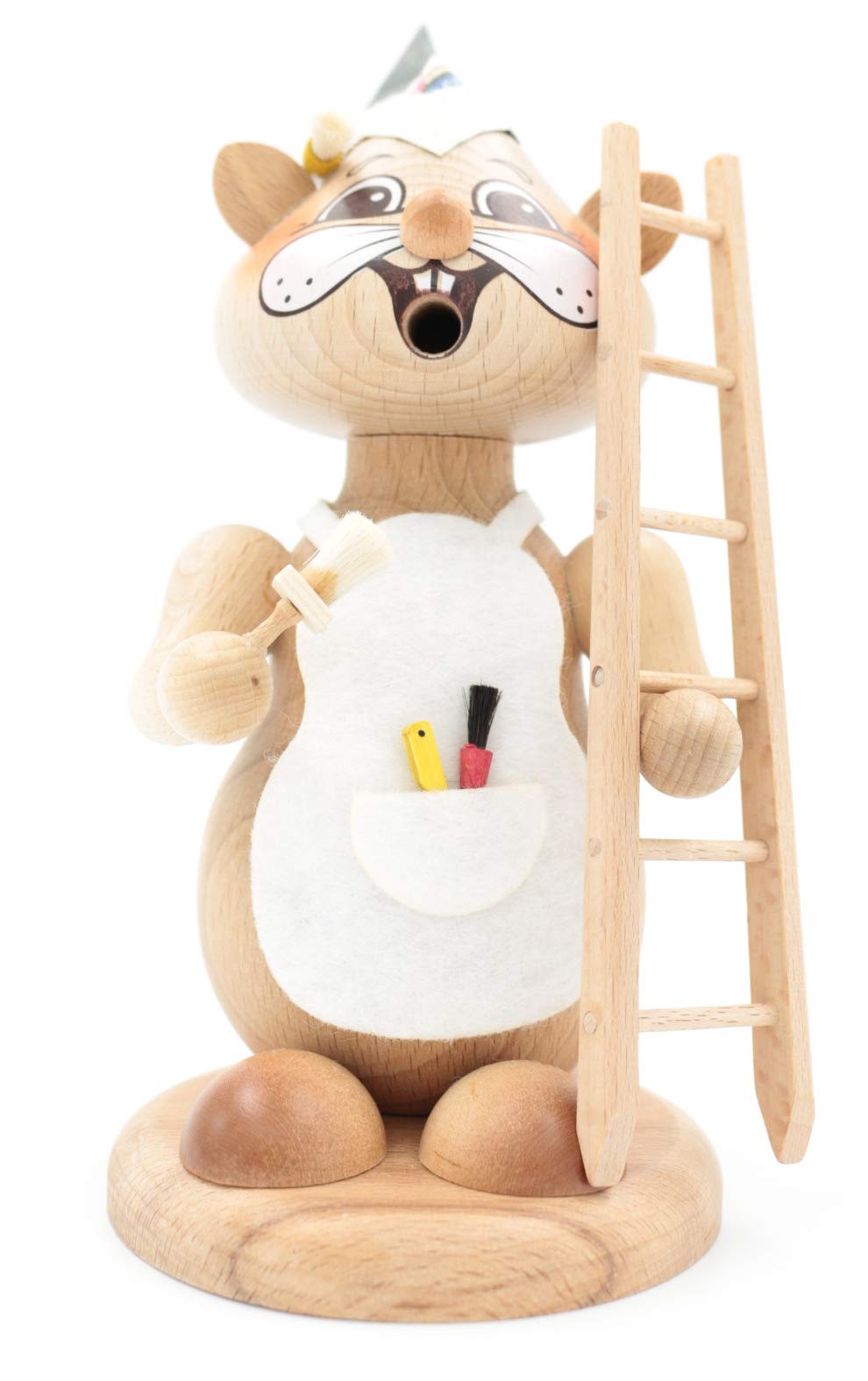 Kuhnert - Erzgebirgische Holzkunst Räuchermann Räucherfigur Hamster 19cm - Maler, Maler