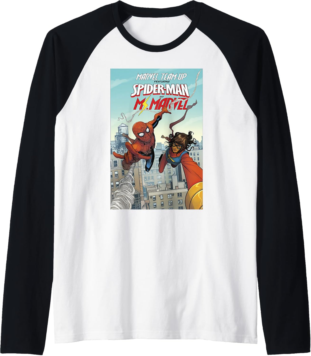 Marvel Spider-Man &amp; Ms. Marvel Cover Raglan