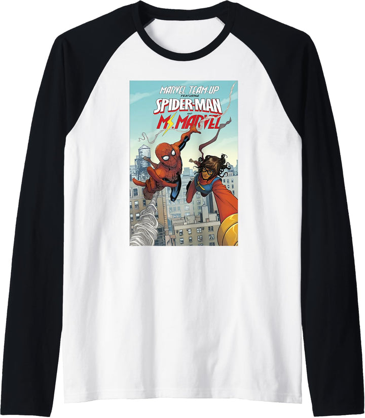 Marvel Spider-Man &amp; Ms. Marvel Cover Raglan