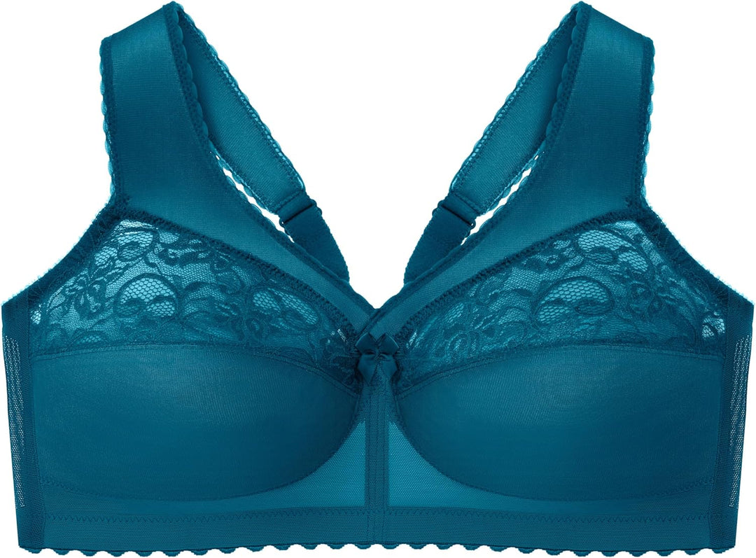 Glamorise Damen Bügelloser MagicLift-Stütz-BH für grosse Grössen Nr. 1000 80B Dunkelpetrol, 80B Dunk