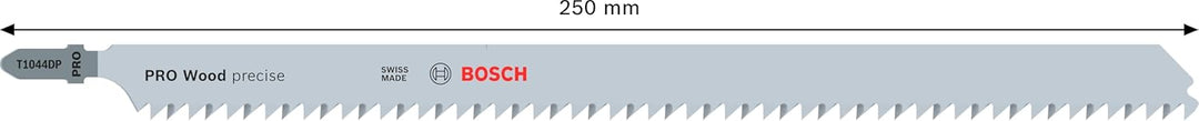 Bosch 3x PRO Wood precise T1044DP Stichsägeblatt (für Bauholz, Weichholz, Länge 250 mm, Professional