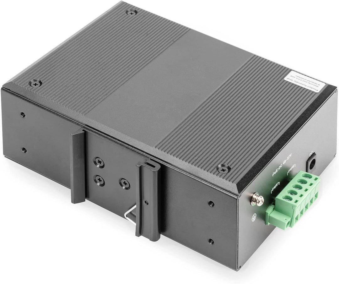 DIGITUS Industrieller 7-Port Gigabit PoE+ Switch mit 1 x PD-Port