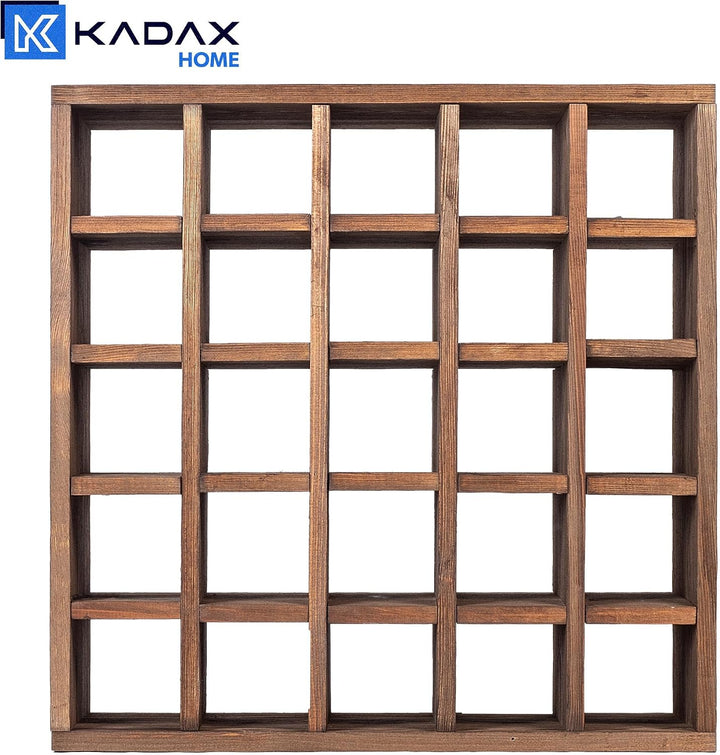 KADAX Weinregal aus Holz, 52 x 25.5 x 52 cm, Weinständer stapelbar, Regal für Flaschen, Weinschrank