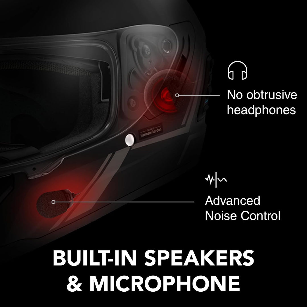 Sena Stryker Bluetooth Integralhelm mit Sound by Harman Kardon und integriertem Mesh Intercom Weiss