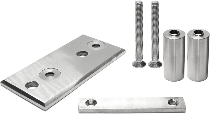 PRIOstahl Pfostenträger Pfostenhalter Wandanker Wandflansch Handlauf Bodenanker x 1 Halter Rechteck