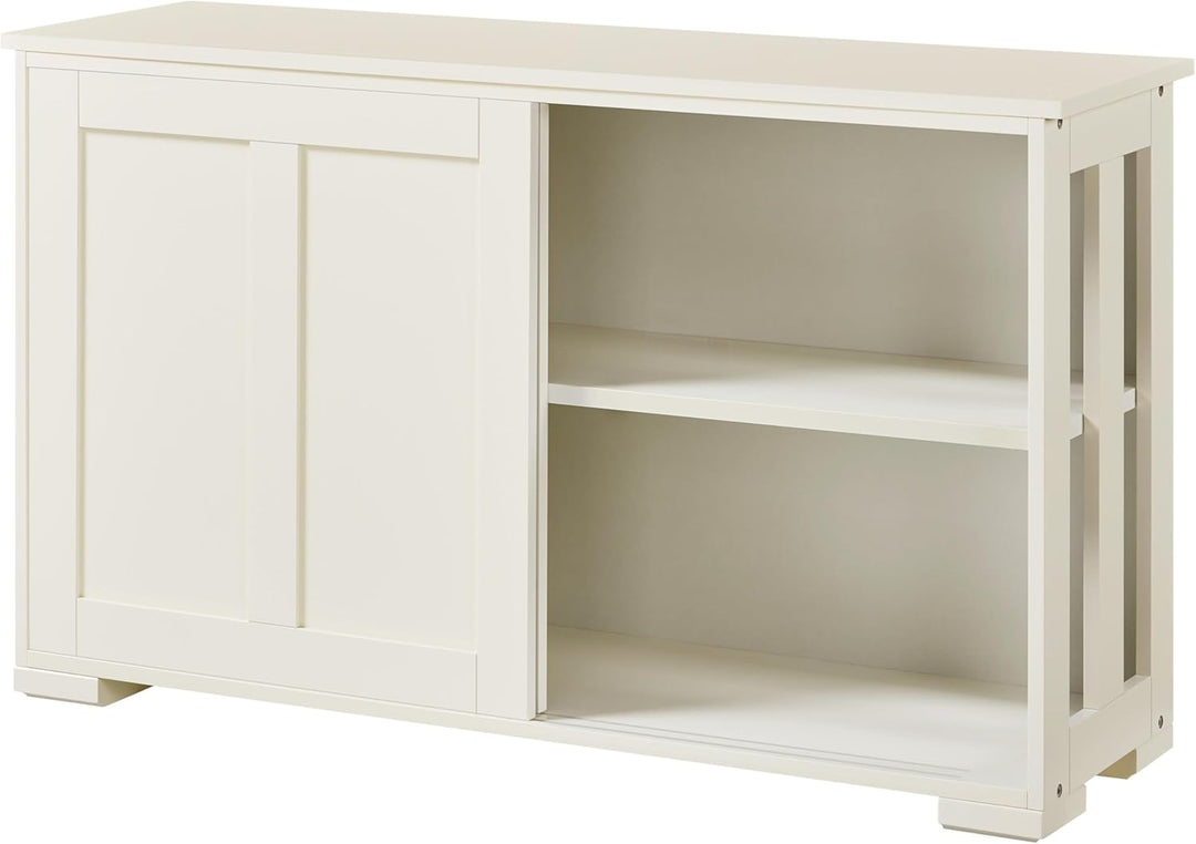 Yaheetech Küchenschrank Aufbewahrungsschrank mit Stauraum und Schiebetüren Konsolentisch Sideboard a