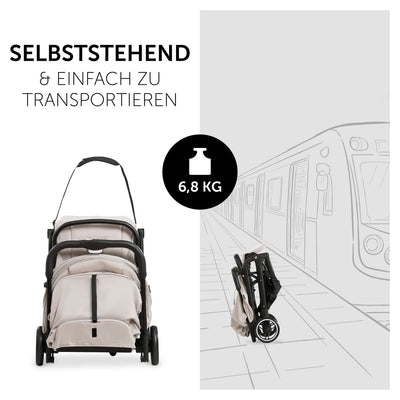 hauck Reise Buggy Travel N Care für Kinder ab Geburt bis 22 kg mit Liegefunktion, Ultraleicht - 6,9