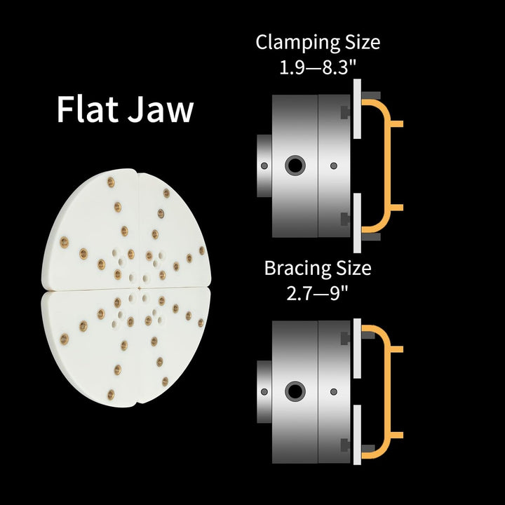 DEEFIINE Holz Drehmaschine Chuck Zubehör - Flat Jaw (20,3 cm), Flat Jaw