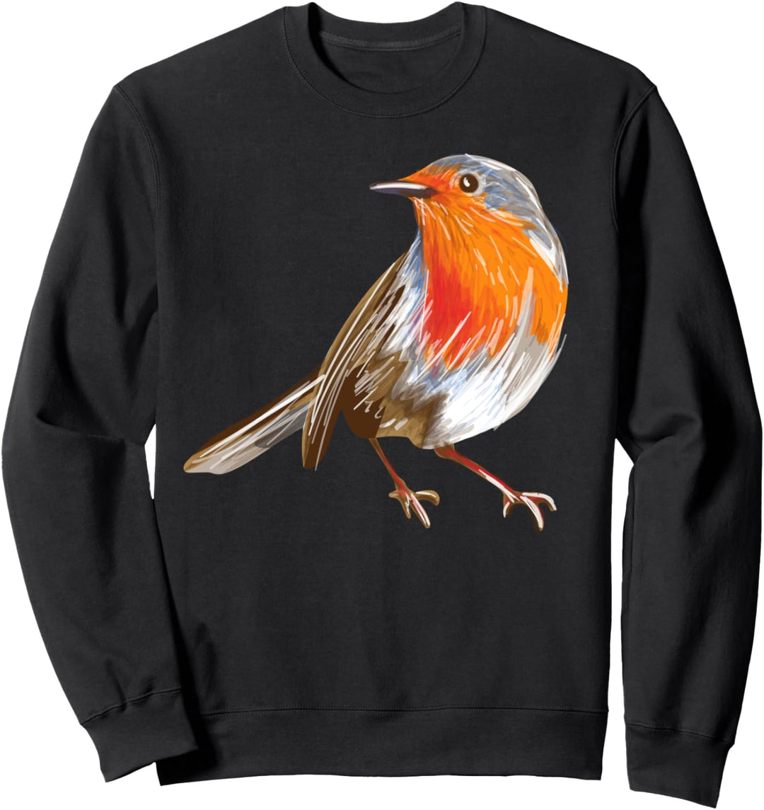 Rotkehlchen, Vintage-Stil Sweatshirt