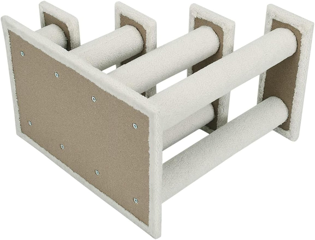 GYMAX Tiertreppe 4 Stufen Katzentreppe Hundetreppe Treppe für Katze Kletterbaum Katzenbaum 60,5 x 41
