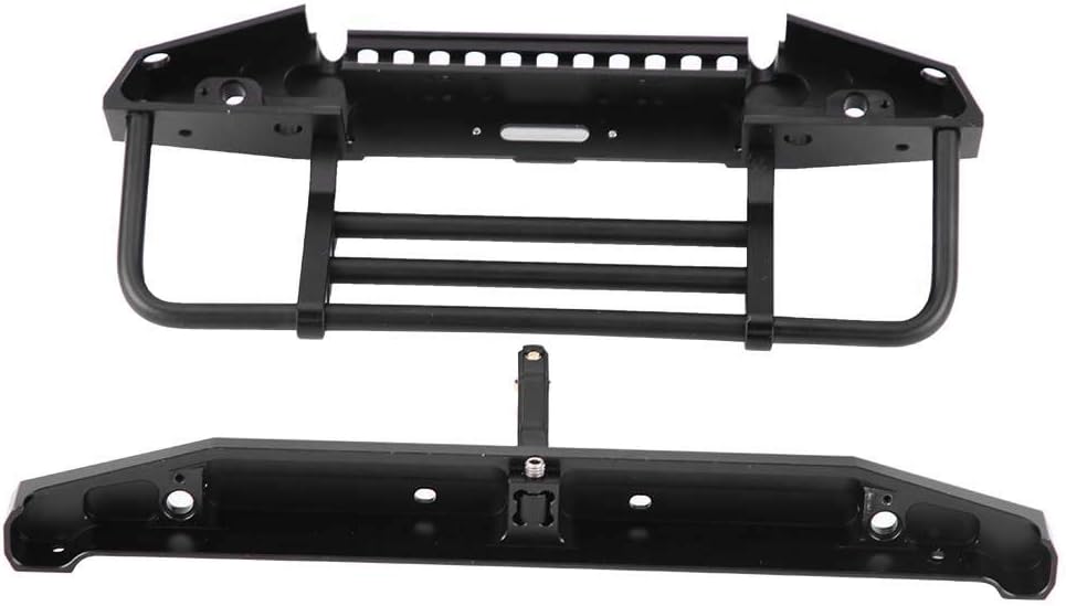 Dilwe RC Auto Stossstange, Metall Front/Heckstossstange mit LED-Leuchten für Traxxas Trx-4 für SCX10