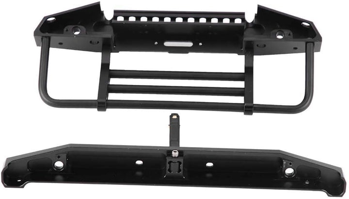 Dilwe RC Auto Stossstange, Metall Front/Heckstossstange mit LED-Leuchten für Traxxas Trx-4 für SCX10