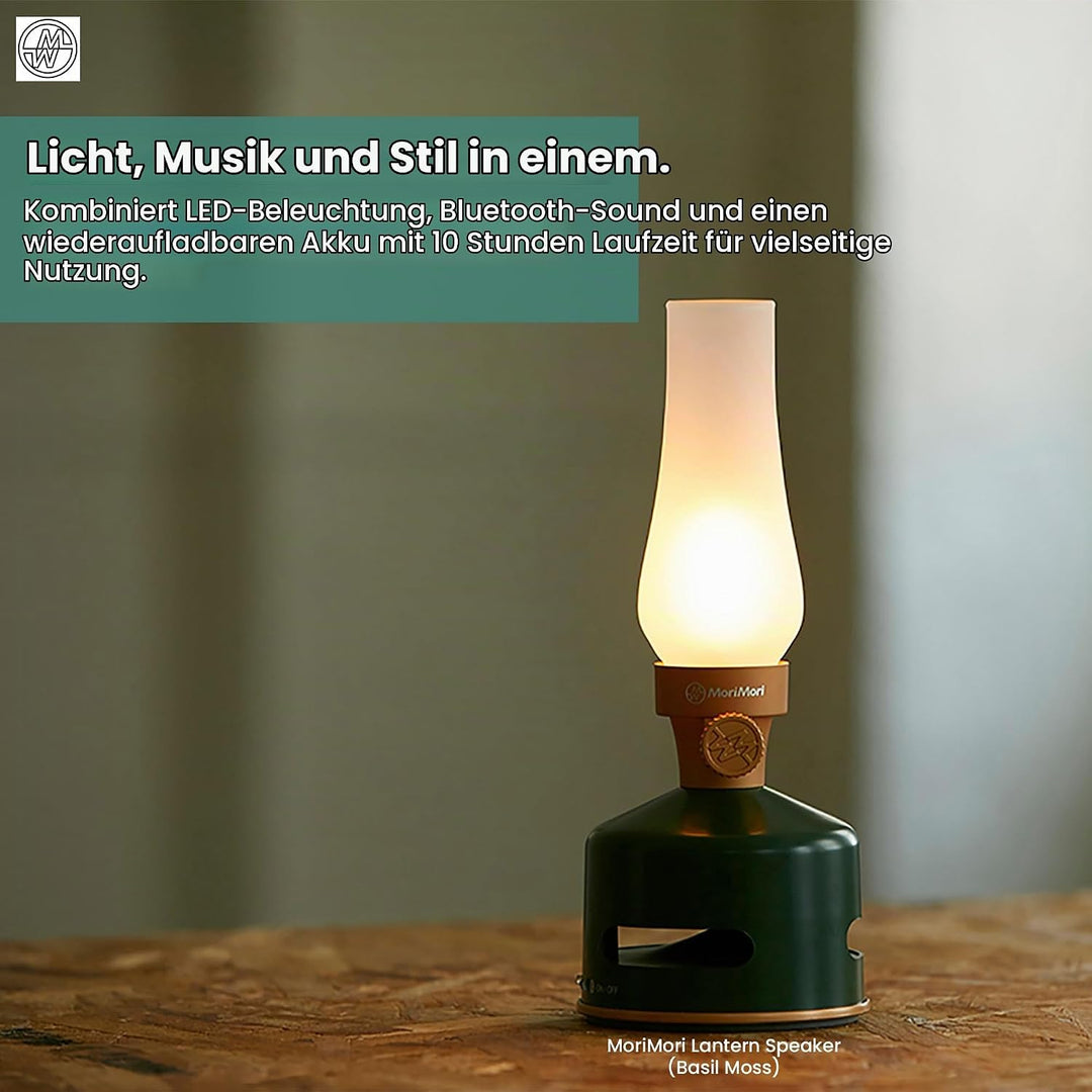 MoriMori Design-Leuchte mit Lautsprecher (basil-moos)