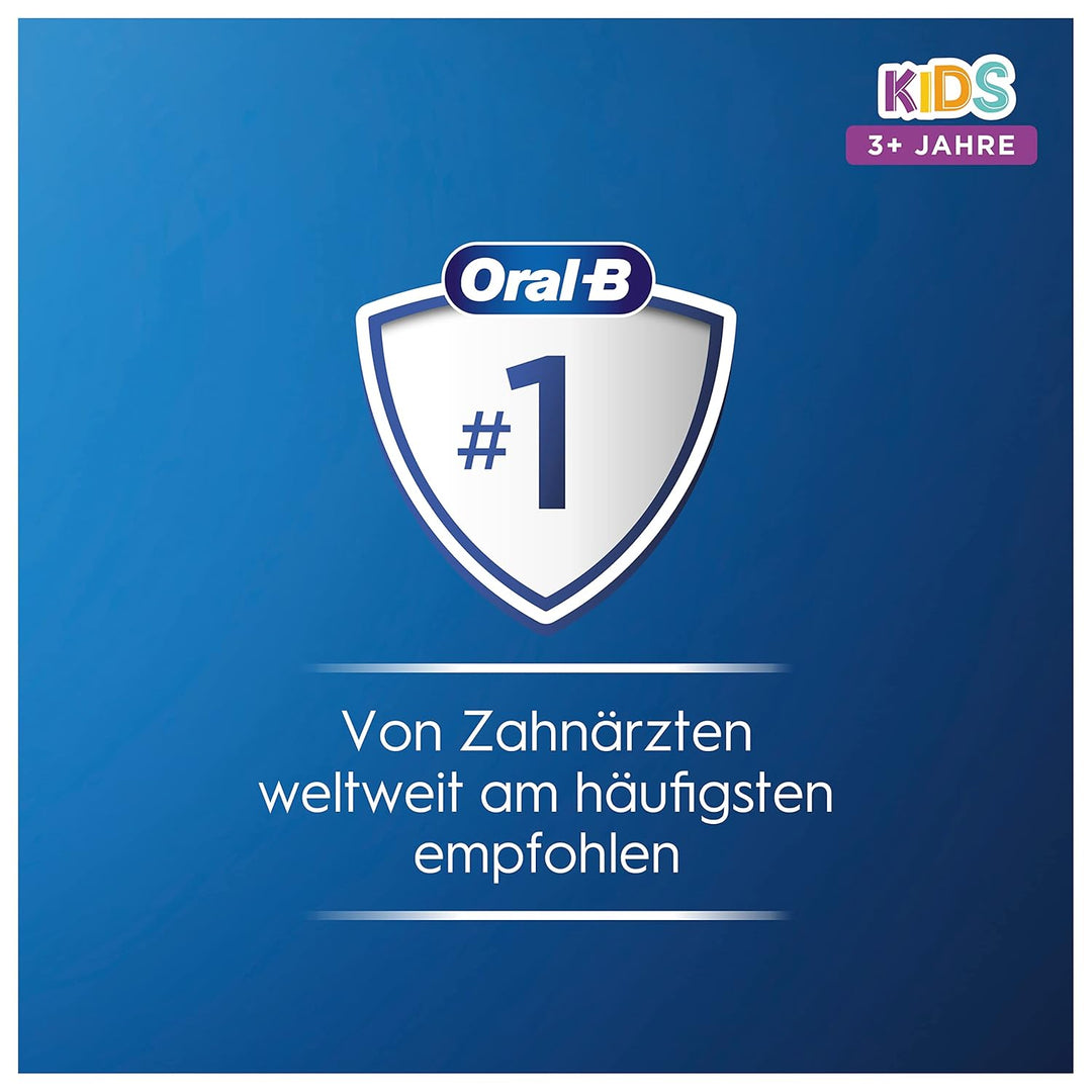 Oral-B Kids Spiderman Elektrische Zahnbürste für Kinder ab 3 Jahren, extra weiche Borsten, 2 Putzmod