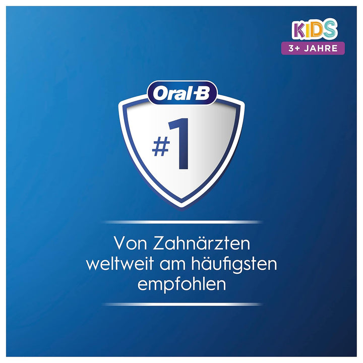 Oral-B Kids Spiderman Elektrische Zahnbürste für Kinder ab 3 Jahren, extra weiche Borsten, 2 Putzmod