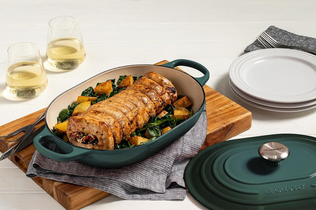 Le Creuset SignatureOblong aus Gusseisen mit Hilfsgriff, für alle Herdarten und Backöfen, 31 cm, 3,4