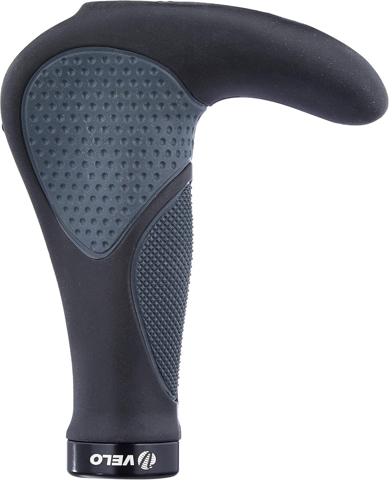 ERGOGEL D3 BAR Fahrradgriff, ergonomische Form, Gel-Schraubgriff, schwarz/grau 138 mm Bundle mit Fla