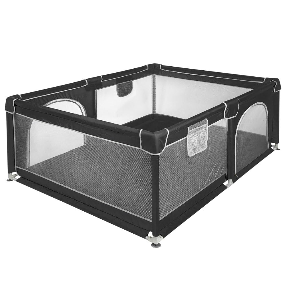 Laufstall, modular, 120 cm x 160 cm x 66 cm, faltbar, Oxford-Stoff, mit Aufbewahrungstasche, sicher