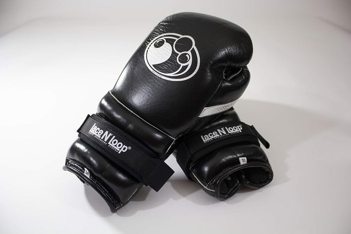 Lace N Loop Straps (Pair) - Lace-Up Boxing Glove Converter Schwarz, Schwarz