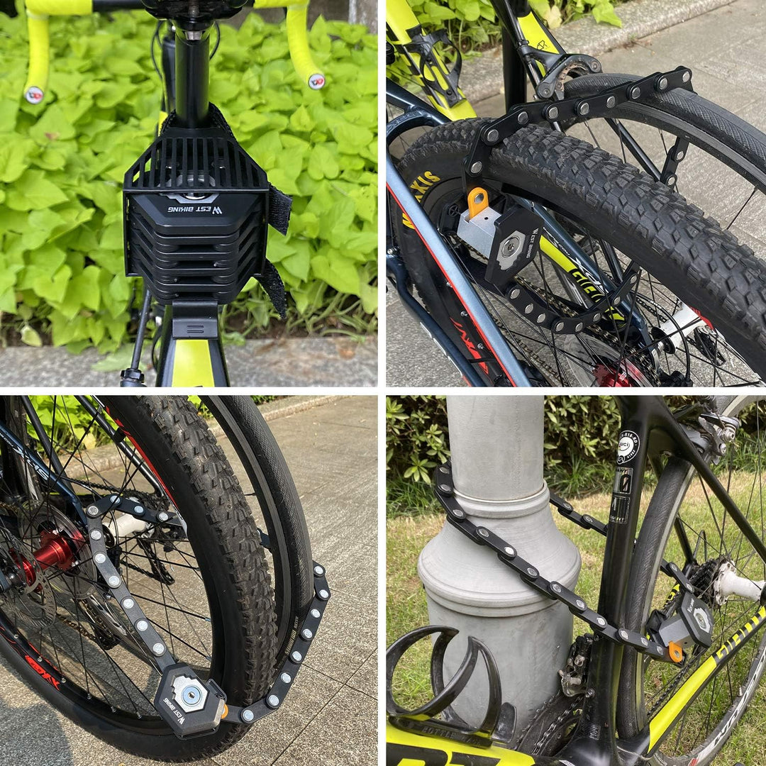 LuTuo Fahrradschloss Faltschloss mit Halterung, e Scooter Schloss, Fahradschloss Hohe Sicherheit mit
