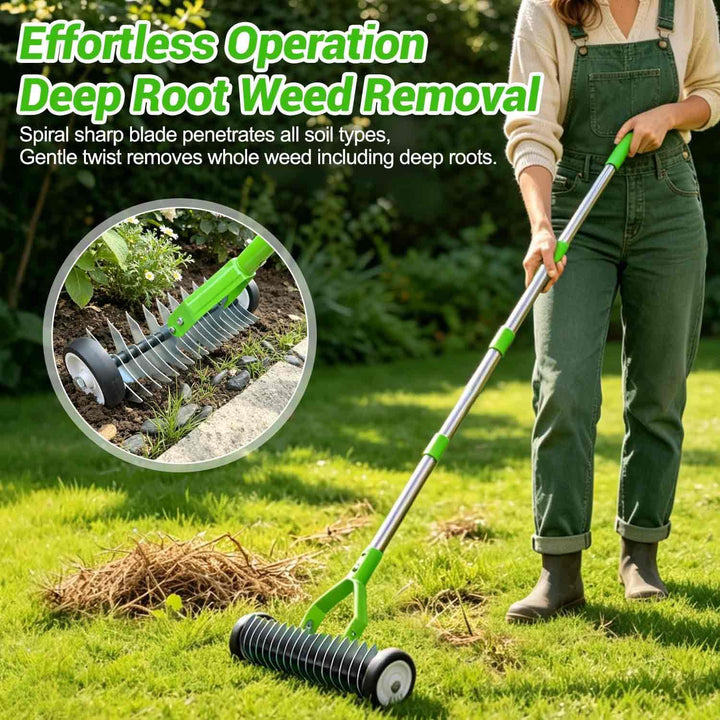 3-Section Handle Tube thatch Rake Rasenrechen Gartenspitzhacke rostfrei Nicht reibungsanfällig leich
