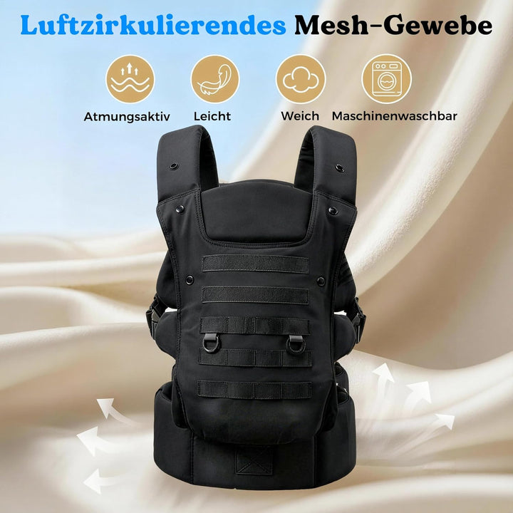 Taktische Babytrage für Väter, Baby Carrier für Kleinkind (4-36 Monate) - 3-in-1 Ergonomische M-Trag