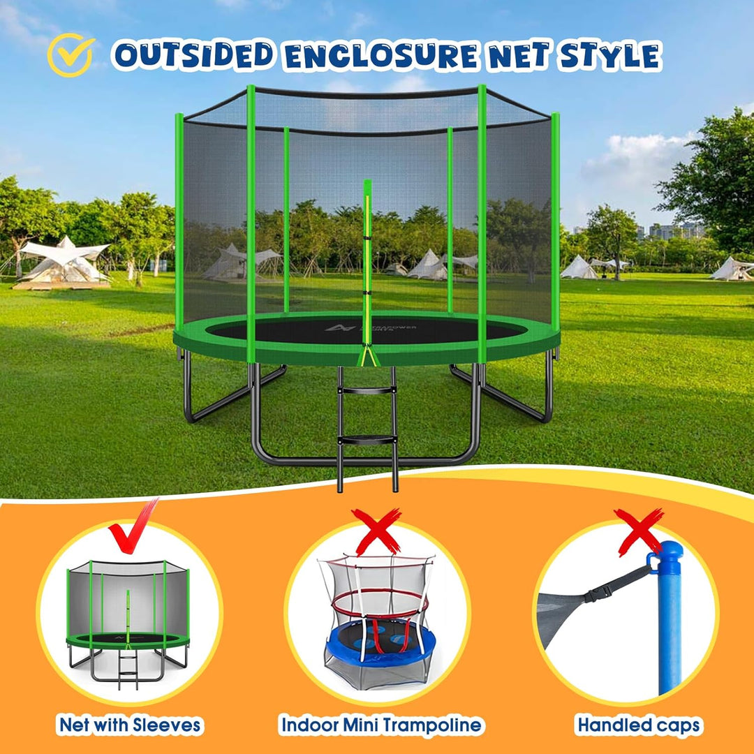 ULTRAPOWER SPORTS Ersatznetz Sicherheitsnetz Trampolinnetz für Trampolin Ø 244 305 366 430 cm 366cm