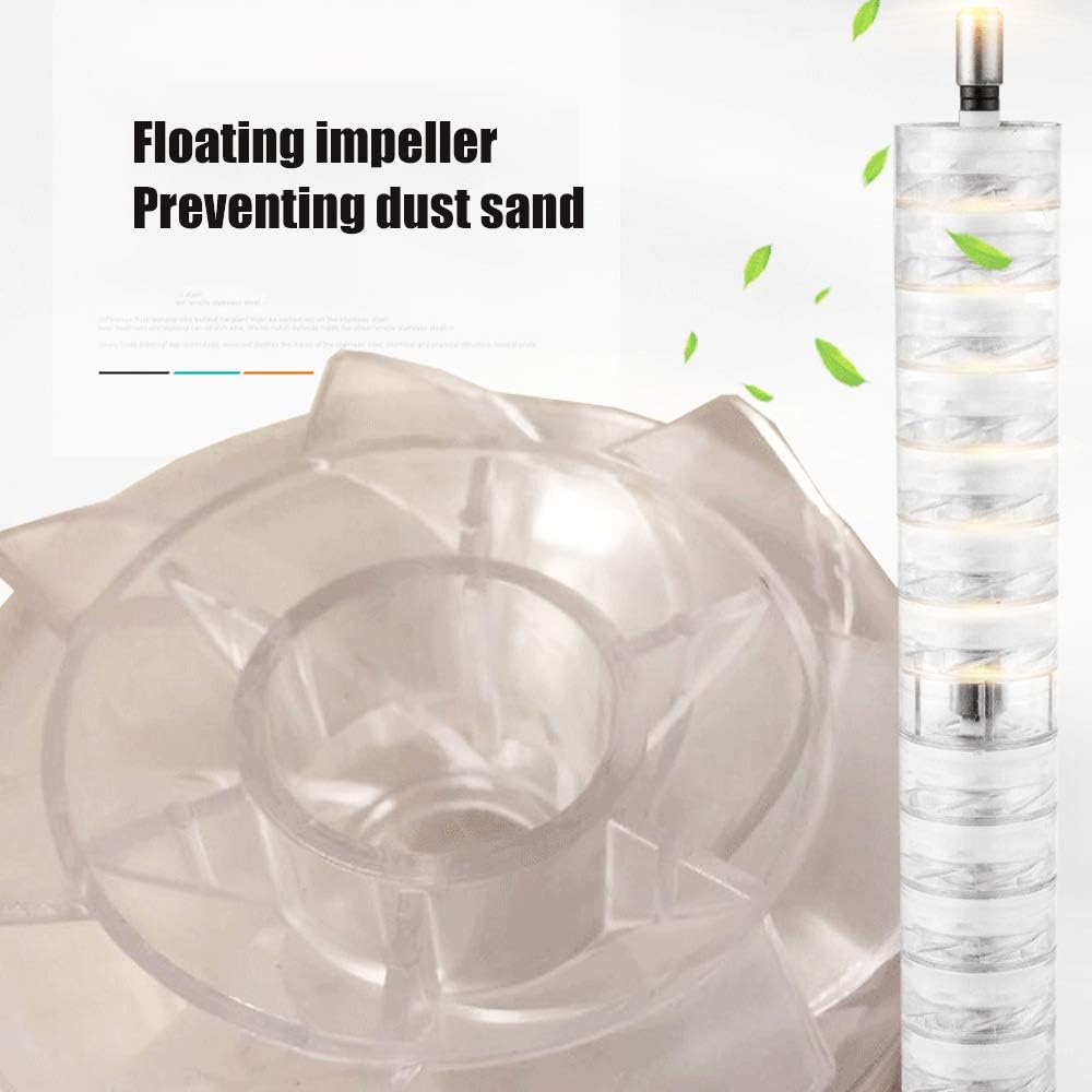 Edelstahl Tiefbrunnenpumpe Tauchpumpe 2.5 Zoll, 250 W, 2800 L/H Garten/bewässerung oder Heimgebrauch