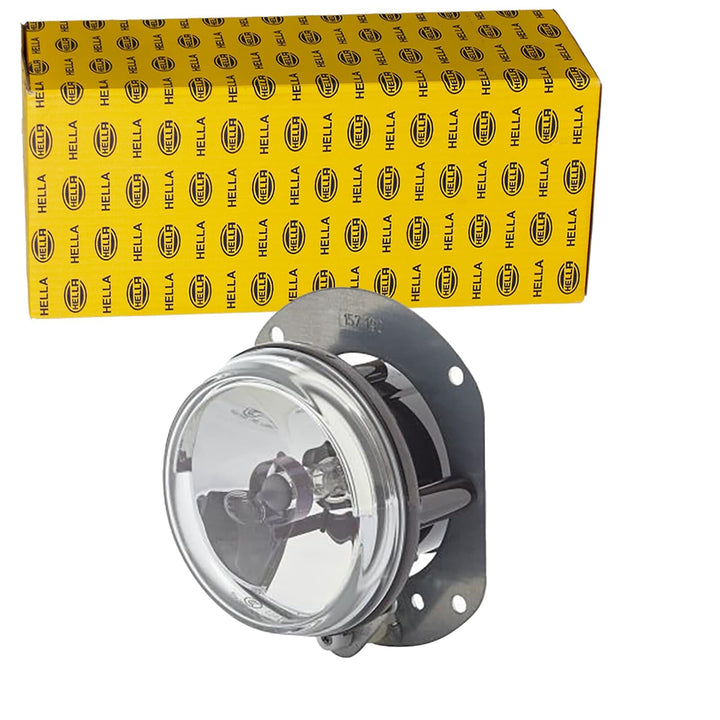 HELLA - Halogen/FF-Nebelscheinwerfer - 12V - rund - Einbau - glasklare Streuscheibe - Lichtscheibenf