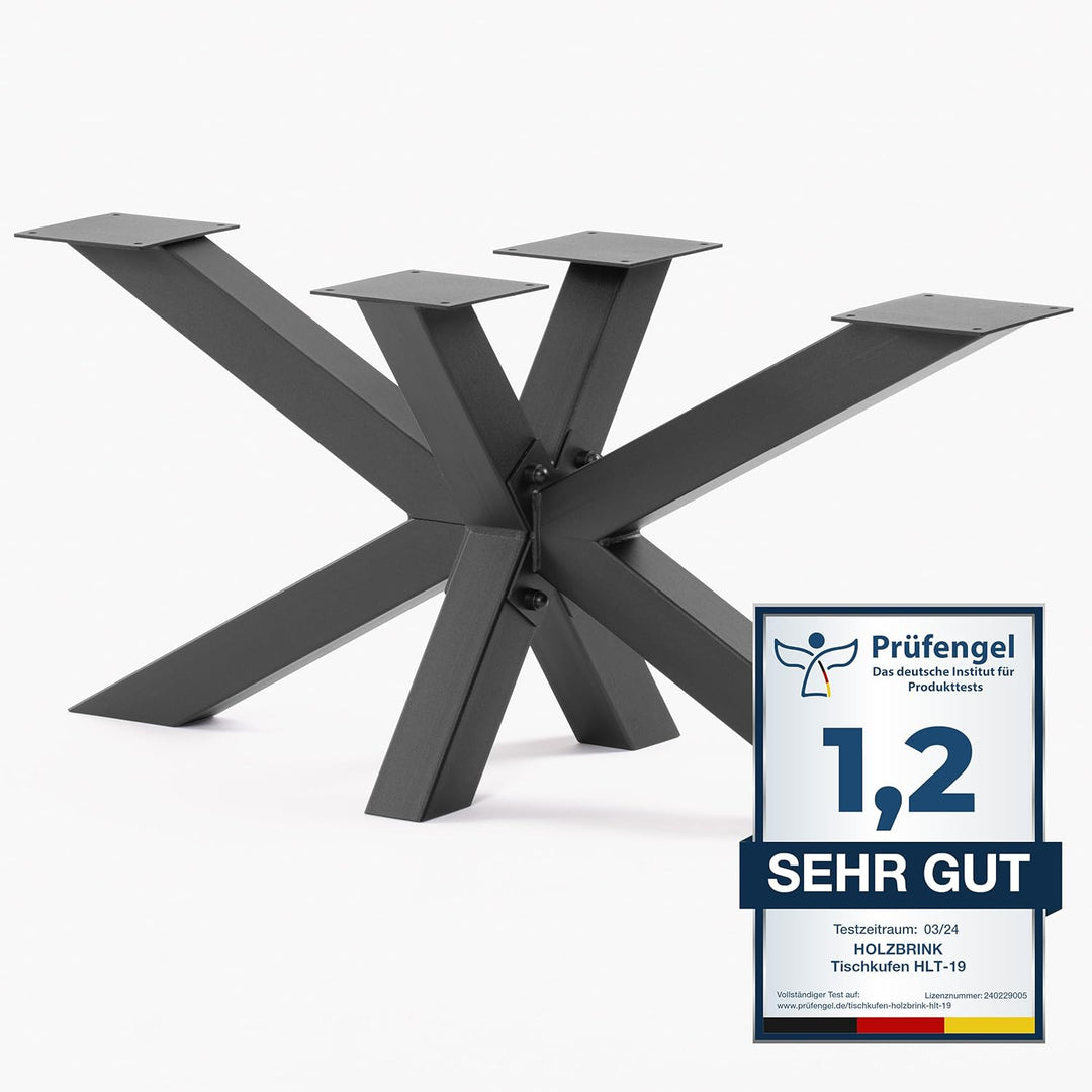 HOLZBRINK Tischbeine aus Metall, Tischgestell für Couchtisch Computertisch Gartentisch, 98x40x43 cm