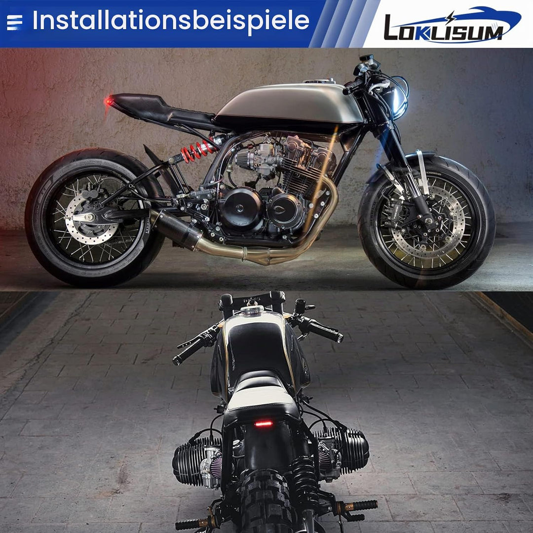 Motorrad Rücklicht, 12V 6 LED Mini Stop Motorrad Universal Rücklicht Led Bremslicht für Motorräder D