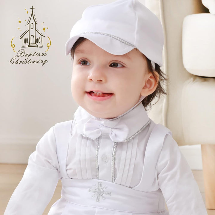 Booulfi Baby Kleidung Jungen Baumwollstoff Baby Anzug Junge Hochzeit Taufanzug Taufkleid Junge Weihn