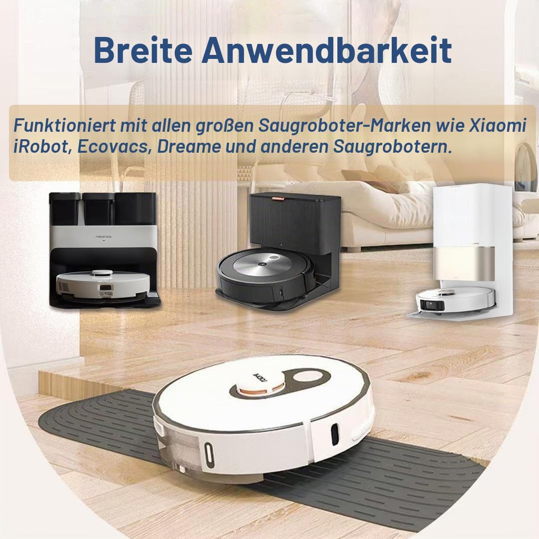 HIYOUNG Höhe 3CM Schwellenrampe für universal staubsaugerroboter,Türschwellenrampe Saugroboter Zubeh