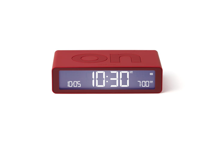 Lexon Flip Classic Digitaler Wecker mit umkehrbaren EIN/Aus-Seiten, wiederaufladbare Nachttischuhr m