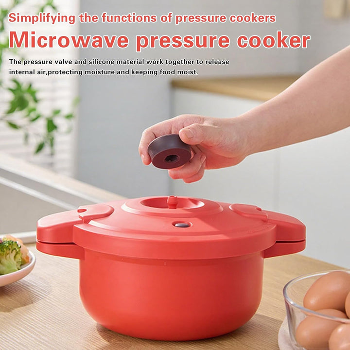 Schnellkochtopf Mikrowelle 2,3L Silikon – Dampfgarer für Reis, Gemüse, Pasta – 27,5 x 14 cm BPA-frei